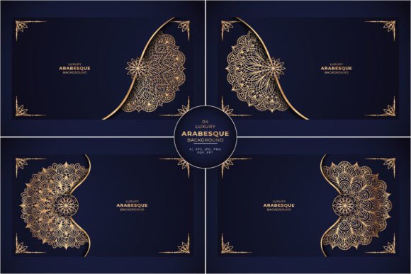 04 Luxury Mandala Background Design V-1: A Versatile Asset for Modern Presentation and Print Projects