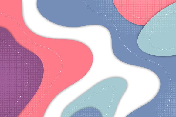 Abstract Fluid Doodle Colors Template for Creative Projects