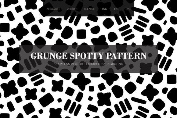 Black Grunge Spotty Seamless