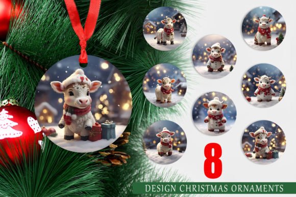 Christmas Ornament Cow and the Benefits of High-Resolution PNG Designs