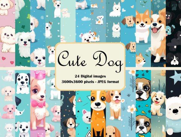 Cute Dog Digital Paper Pattern: A Versatile Resource for Creative Projects