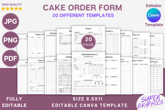 Editable Cake Order Form Canva Template: A Practical Tool for Bakers and Small Businesses