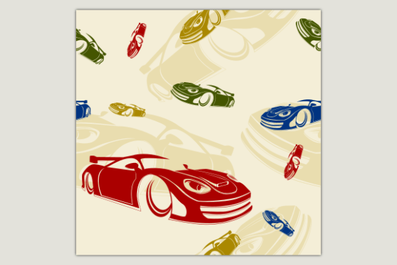 Flat Various Colours Sporty Cars Pattern: A Versatile Design for Creative Projects