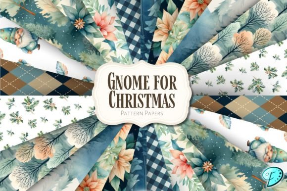 Gnome for Christmas Pattern Papers