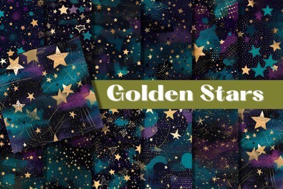 Golden Stars New Years Eve Background