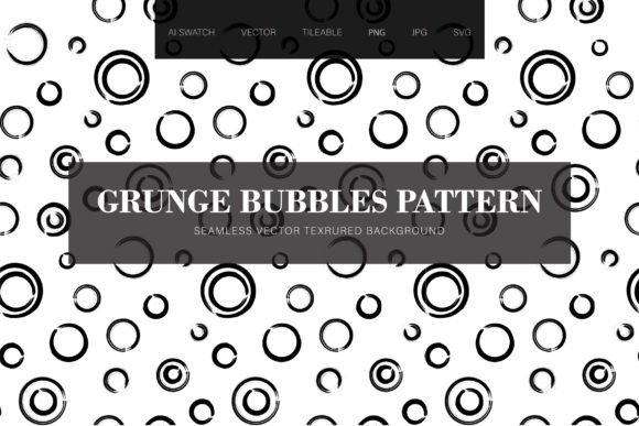 Grunge Bubbles Seamless Pattern