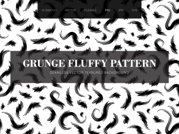 Grunge Fluffy Seamless Pattern: A Creative Design Element for Modern Use