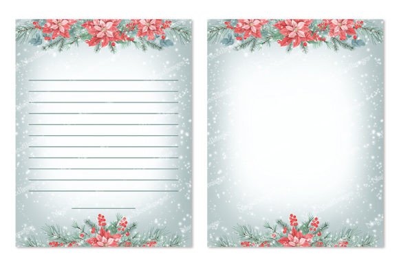 Hand-Painted Christmas Letter Santa Template for Modern Designers