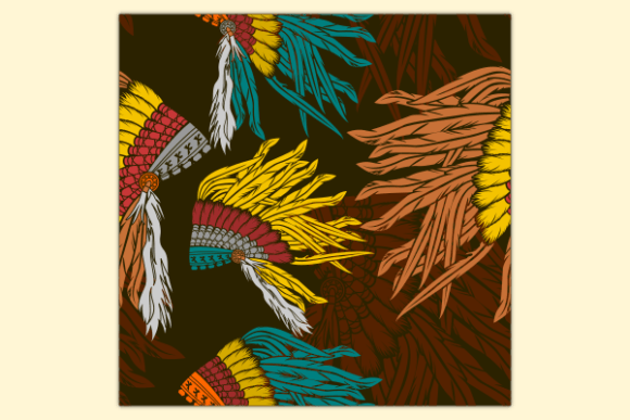 Native American Headgear Dark Pattern