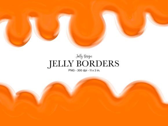 Orange Gummy Jelly Dripping Borders: A Unique and Versatile Design Element for Creative Projects