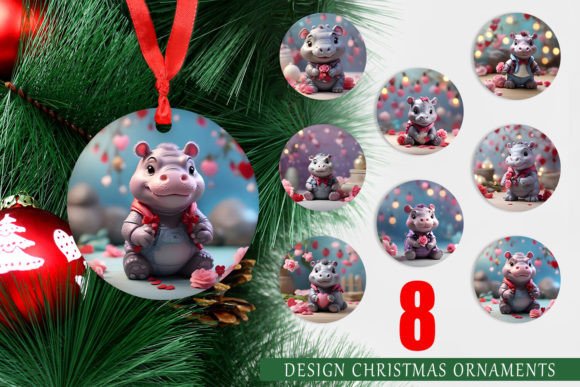 Ornament Hippopotamus Valentine: A Unique Christmas Decoration
