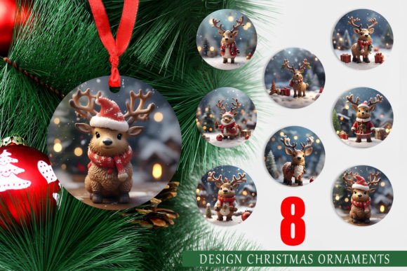 Ornament Santa Elk and Christmas Ornaments PNG: A Creative Way to Decorate Your Holiday Season