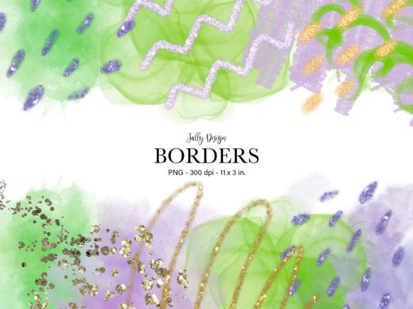 Purple Green Alcohol Ink Abstract Border: A Versatile Design Element for Creative Professionals