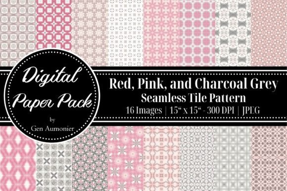 Red, Pink, Grey Seamless Tile Patterns: A Creative Inspiration for Designers and Artists