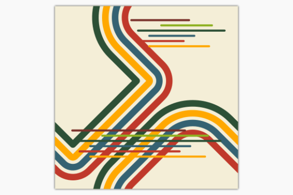 Retro Bent Lines Soft Seamless Pattern