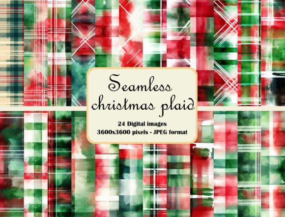 Seamless Christmas Plaid Pattern Bundle: A Versatile Digital Resource for Creative Projects