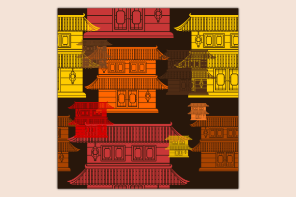 Two Roofs Chinese Building Dark Pattern: A Unique Design Element for Modern Creators