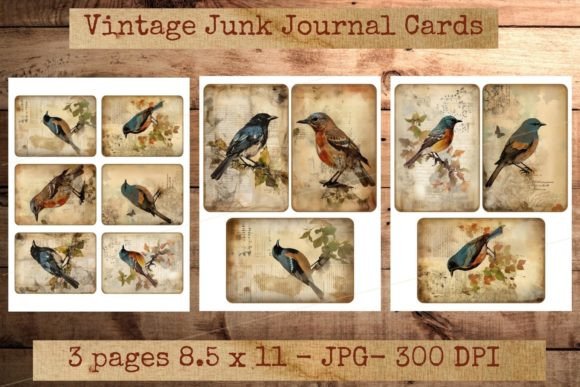 Vintage Birds Junk Journal Cards 02: A Strategic Tool for Creative Expression