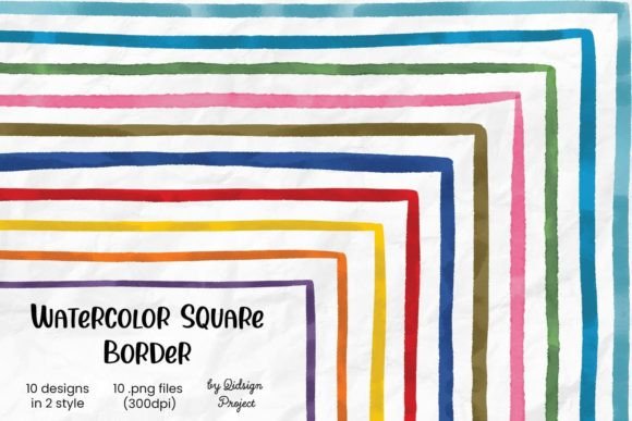 Watercolor Square Border: A Versatile Decorative Element for Creative Projects