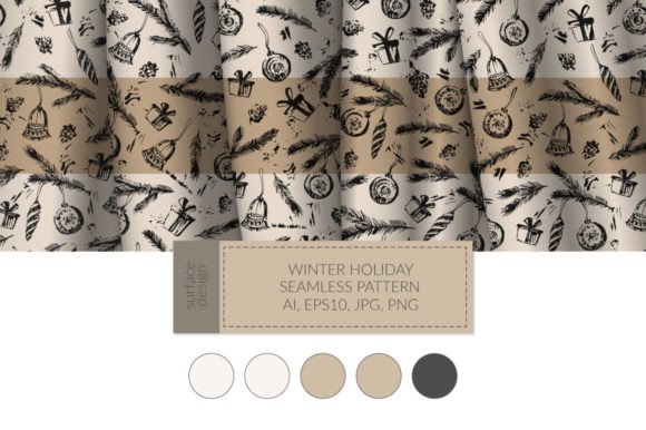 Winter Holiday Seamless Pattern for Creative Projects